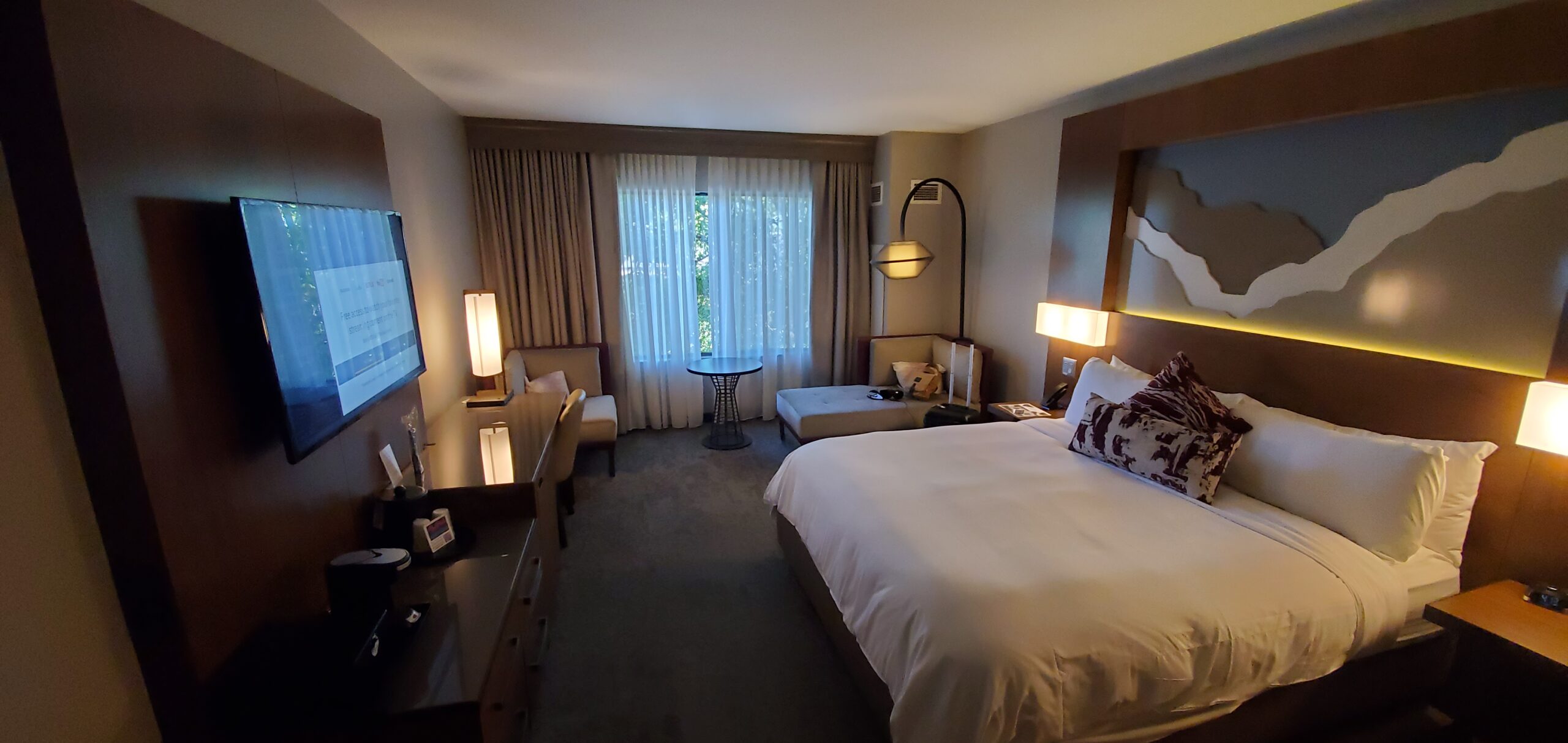 One view of the Meritage Resort hotel room.